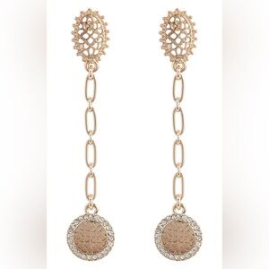 Crystal Linear Chain Dangle Earrings